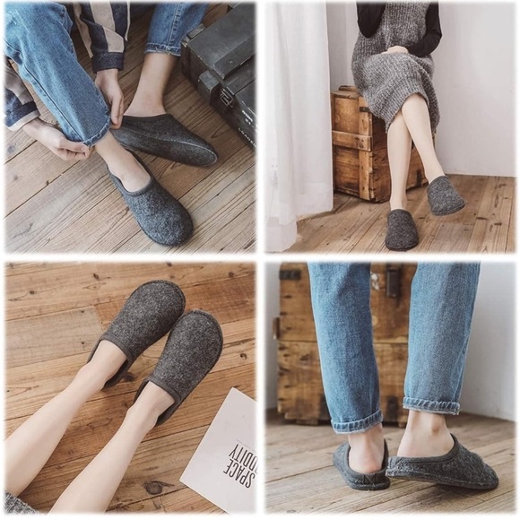 LE KAPMOZ Organic Merino Wool Warm Slip On House Slippers Breathable Clog - Picture 14 of 14